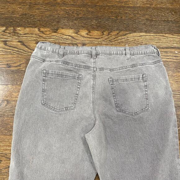 DG2 by Diane Gilman Jeans Size 18WP Grey Converible Crop Cuff Length Petite - Picture 10 of 13